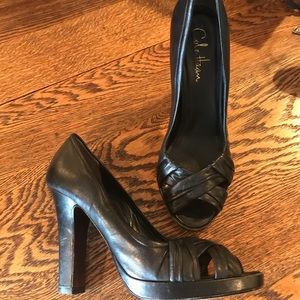 Cole Haan Black Leather Stiletto Heels Size 8.5